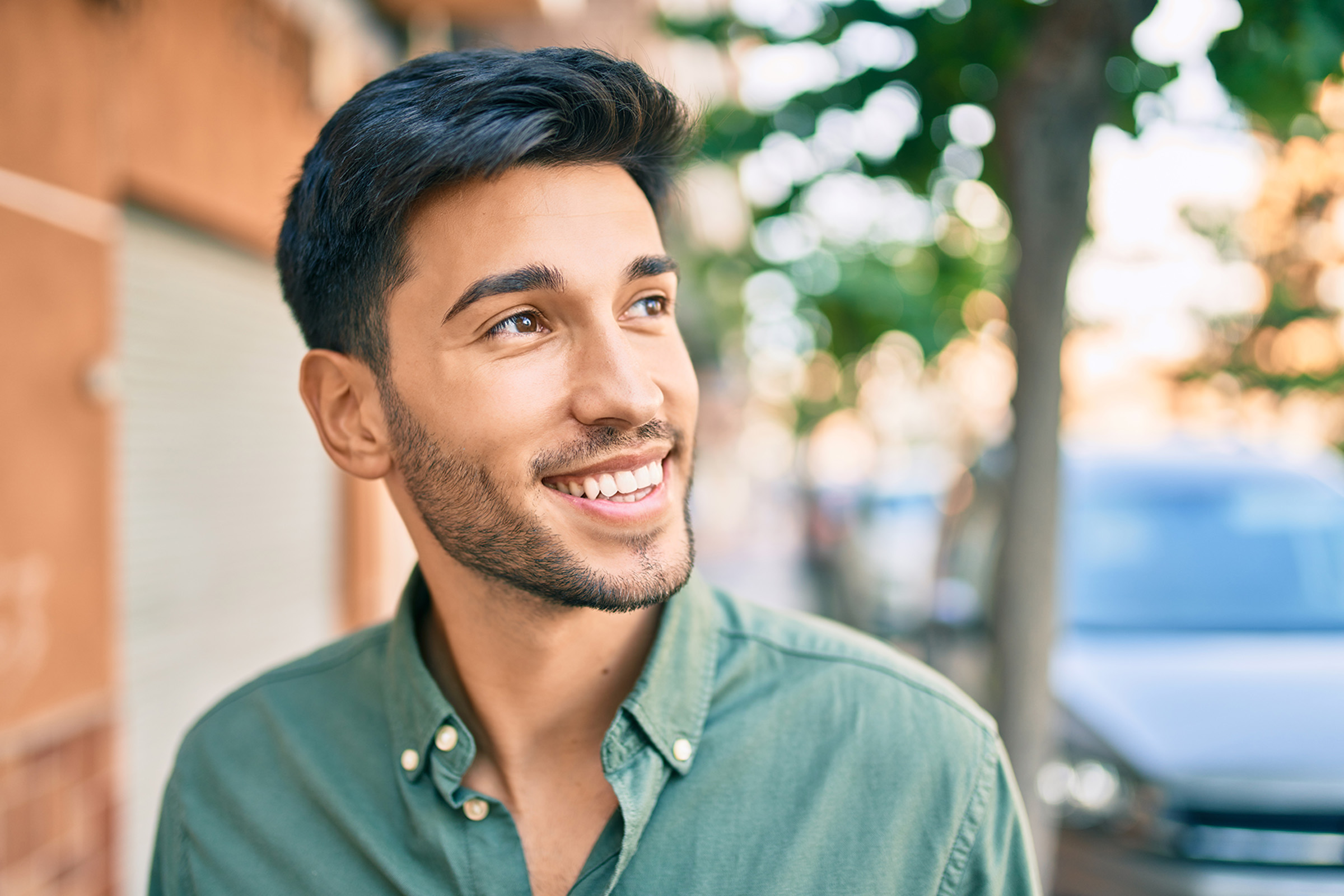 Man smiling after getting his teeth cleaned in Coeur d'Alene, ID